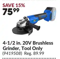 Princess Auto 4-1/2 in. 20V Brushless Grinder, Tool Only offer