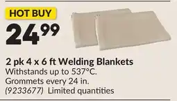 Princess Auto 2 pk 4 x 6 ftWelding Blankets offer