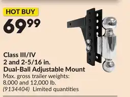 Princess Auto Class III/IV 2 and 2-5/16 in. Dual-Ball Adjustable Mount offer