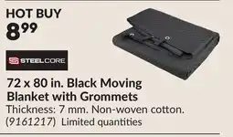 Princess Auto 72 x 80 in. Black Moving Blanket with Grommets offer