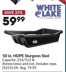 Princess Auto 50 in. HDPE Sturgeon Sled offer