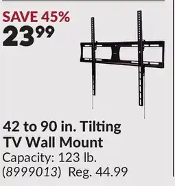 Princess Auto 42 to 90 in. Tilting TV Wall Mount offer
