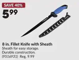 Princess Auto 8 in. Fillet Knife with Sheath offer