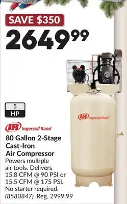 Princess Auto 80 Gallon 2-Stage Cast-Iron Air Compressor offer