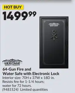 Princess Auto 64-Gun Fire and Water Safe with Electronic Lock offer