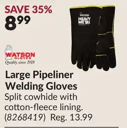 Princess Auto Large Pipeliner Welding Gloves offer