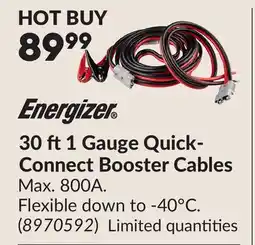 Princess Auto 30 ft1 Gauge Quick- Connect Booster Cables offer