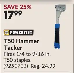 Princess Auto T50 Hammer Tacker offer
