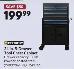 Princess Auto 24 in. 5-Drawer Tool Chest Cabinet offer