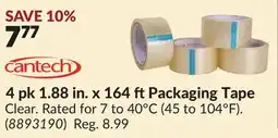 Princess Auto 4 pk 1.88 in. x 164 ftPackaging Tape offer