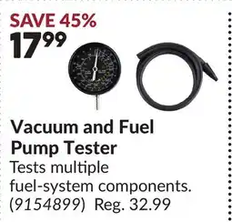 Princess Auto Vacuum and Fuel Pump Tester offer