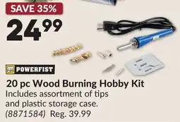 Princess Auto 20 pc Wood Burning Hobby Kit offer