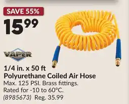 Princess Auto 1/4 in. x 50 Polyurethane Coiled Air Hose offer