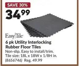 Princess Auto 6 pk Utility Interlocking Rubber Floor Tiles offer