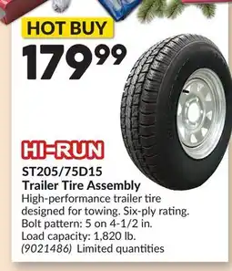 Princess Auto ST205/75D15 Trailer Tire Assembly offer
