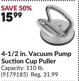 Princess Auto 4-1/2 in. Vacuum Pump Suction Cup Puller offer