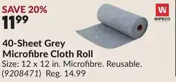 Princess Auto 40-Sheet Grey Microfibre Cloth Roll offer