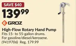 Princess Auto High-Flow Rotary Hand Pump offer
