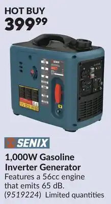 Princess Auto 1,000W Gasoline Inverter Generator offer