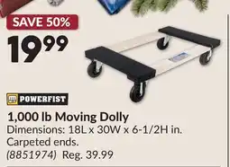 Princess Auto 1,000 lb Moving Dolly offer