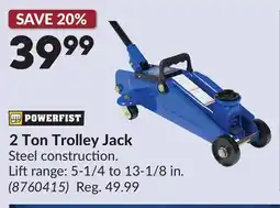 Princess Auto 2 Ton Trolley Jack offer