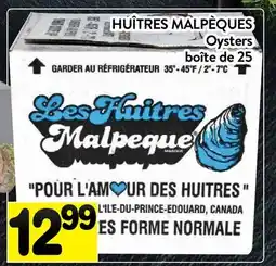 Supermarché PA HUÎTRES MALPÈQUES | Oysters offer