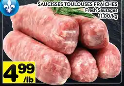 Supermarché PA SAUCISSES TOULOUSES FRAÎCHES | Fresh Sausages offer