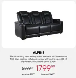 Meubles RD ALPINE Electric reclining seats and offer