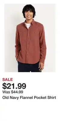Old Navy Old Navy Flannel Pocket Shirt offer