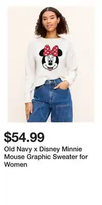 Old Navy Old Navy x Disney Minnie Mouse Graphic Sweater for Women offer