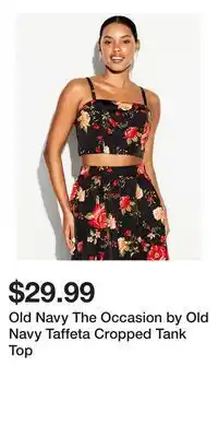 Old Navy Old Navy The Occasion by Old Navy Taffeta Cropped Tank Top offer