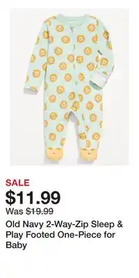 Old Navy Old Navy 2-Way-Zip Sleep & Play Footed One-Piece for Baby offer