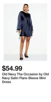 Old Navy Old Navy The Occasion by Old Navy Satin Flare-Sleeve Mini Dress offer