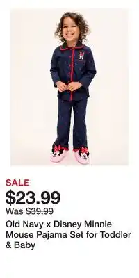 Old Navy Old Navy x Disney Minnie Mouse Pajama Set for Toddler & Baby offer