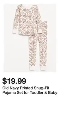 Old Navy Old Navy Printed Snug-Fit Pajama Set for Toddler & Baby offer