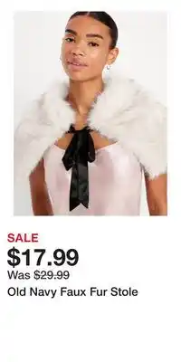 Old Navy Old Navy Faux Fur Stole offer