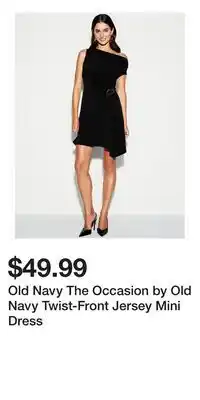 Old Navy Old Navy The Occasion by Old Navy Twist-Front Jersey Mini Dress offer