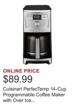 Costco Cuisinart PerfecTemp 14-Cup Programmable Coffee Maker with Over Ice Function offer