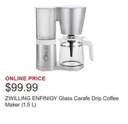 Costco ZWILLING ENFINIGY Glass Carafe Drip Coffee Maker (1.5 L) offer