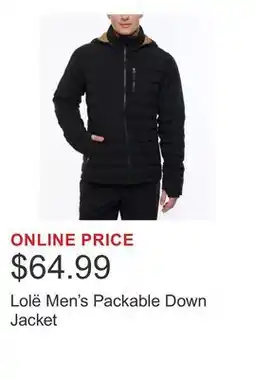 Costco Lolë Men's Packable Down Jacket offer
