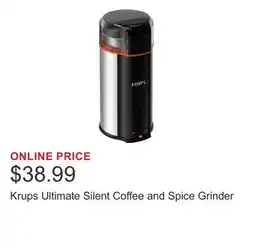 Costco Krups Ultimate Silent Coffee and Spice Grinder offer