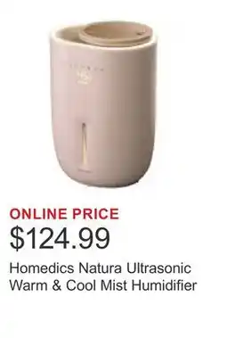 Costco Homedics Natura Ultrasonic Warm & Cool Mist Humidifier offer