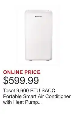 Costco Tosot 9,600 BTU SACC Portable Smart Air Conditioner with Heat Pump & WIFI offer