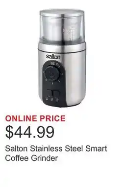 Costco Salton Stainless Steel Smart Coffee Grinder offer