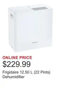 Costco Frigidaire 12.50 L (22 Pints) Dehumidifier offer