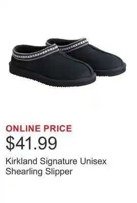 Costco Kirkland Signature Unisex Shearling Slipper offer