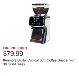 Costco Kenmore Digital Conical Burr Coffee Grinder with 30 Grind Sizes offer