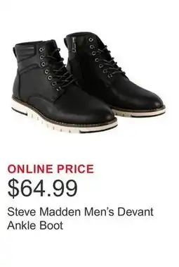Costco Steve Madden Men's Devant Ankle Boot offer