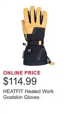 Costco HEATFIT Heated Work Goatskin Gloves offer