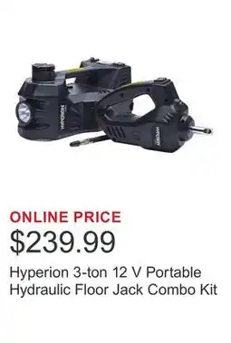 Costco Hyperion 3-ton 12 V Portable Hydraulic Floor Jack Combo Kit offer